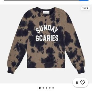 Wildfox tie dye “Sunday Scaries” Thin sweatshirt